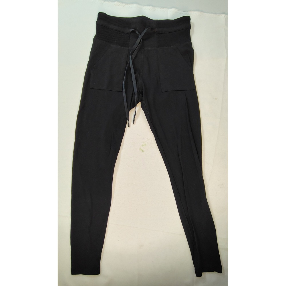 TravisMathew Womens Athleisure Black Activewear Sweatpants Drawstring Joggers XS